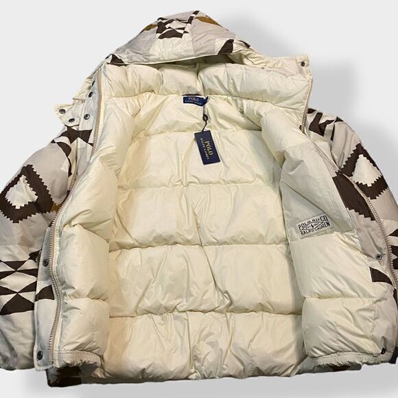 Polo Ralph Lauren Down Aztec Southwestern Blanket Puffer Jacket Womens size XL - Picture 6 of 12
